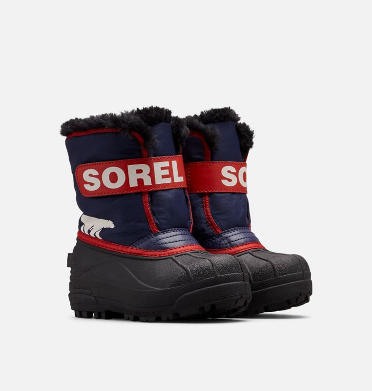 Sorel Çocuk Childrens Commander™ - Kar Botu Lacivert/Kırmızı - 725-LSTZDJ